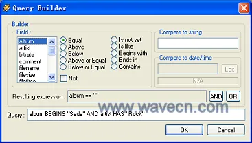 WinAMP Media Library Query Builder